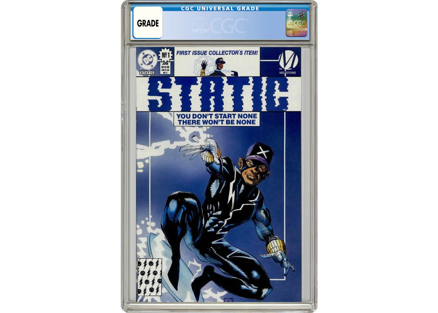 DC Static (1993 DC) Milestone #1B.D Comic Book CGC Graded