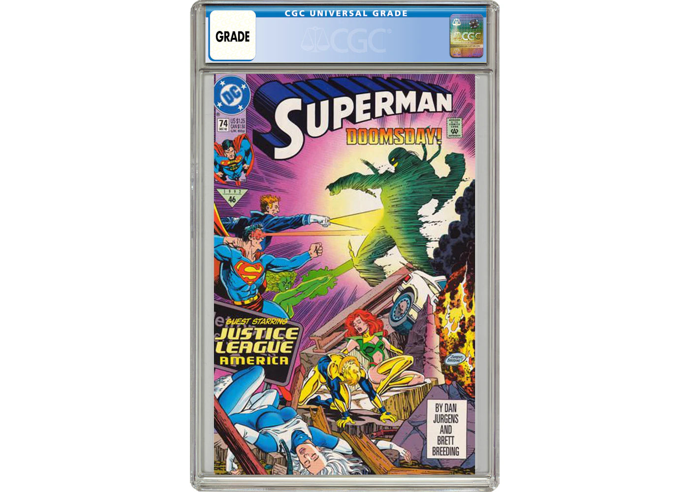 DC Superman (1987 2nd Series) #74 Comic Book CGC Graded