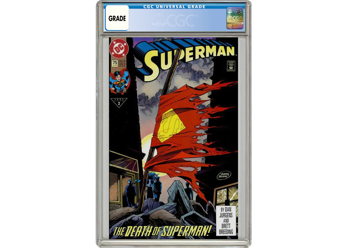 DC Superman #75 ("Death" of Superman) Comic Book CGC Graded