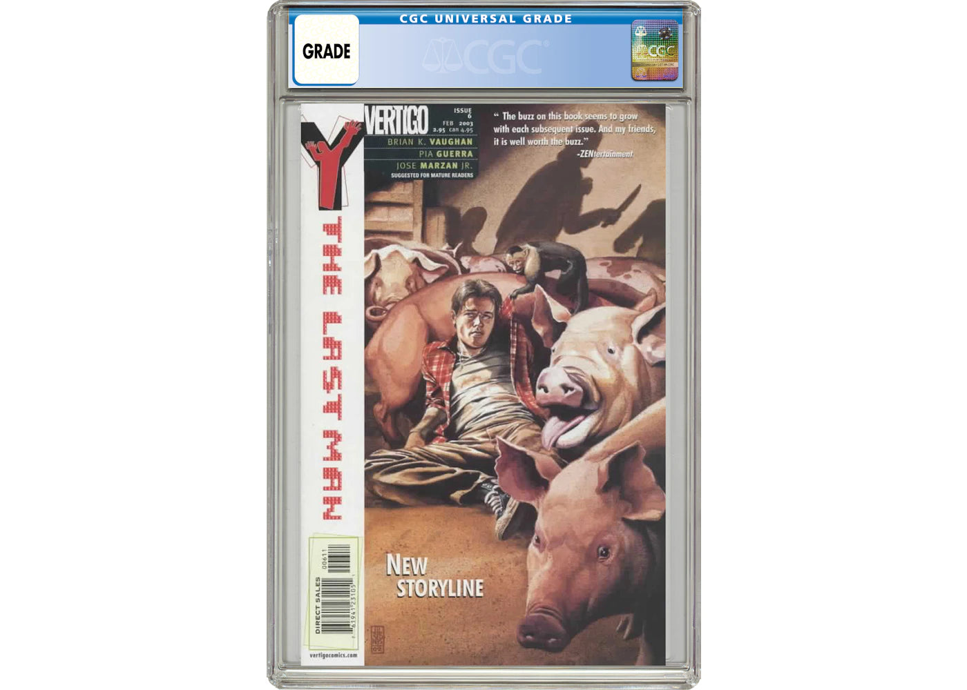 DC Vertigo Y the Last Man (2002) #6 Comic Book CGC Graded