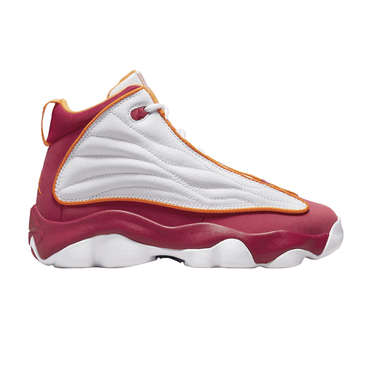 Jordan Pro Strong White Cardinal Red Vivid Orange (GS)