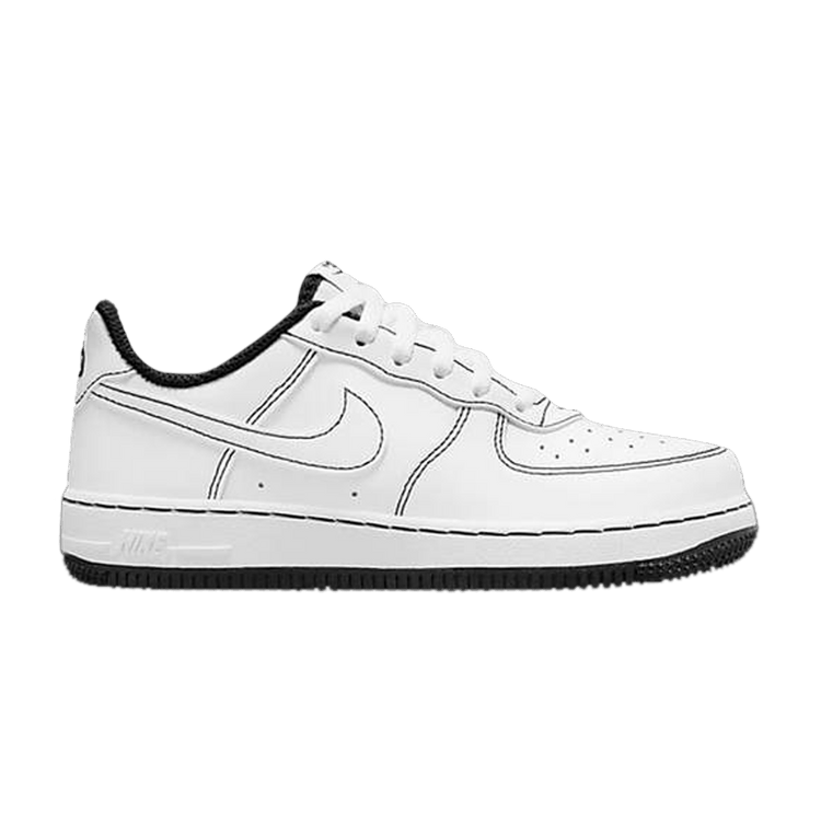 Nike Air Force 1 Low White Black Contrast Stitch (PS)