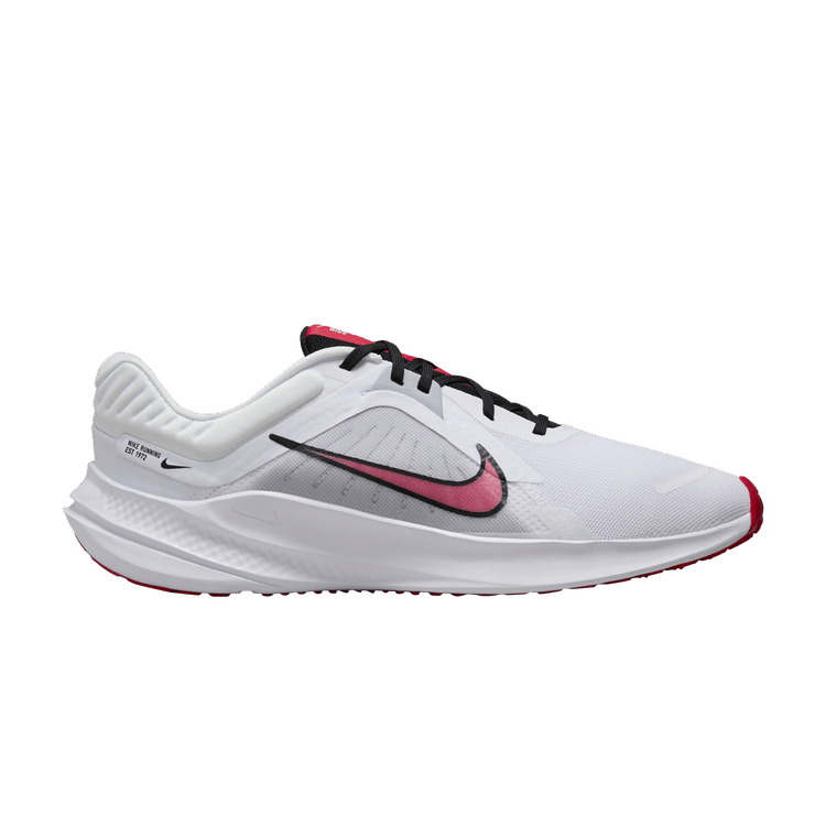 Nike Quest 5 White Light Smoke Grey Black Fire Red