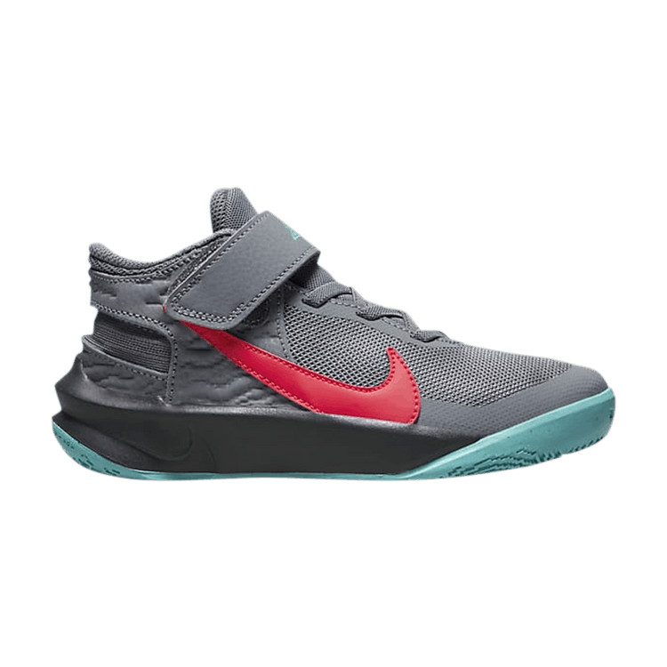 Nike Team Hustle D 10 Flyease Grey Teal Siren Red (PS)