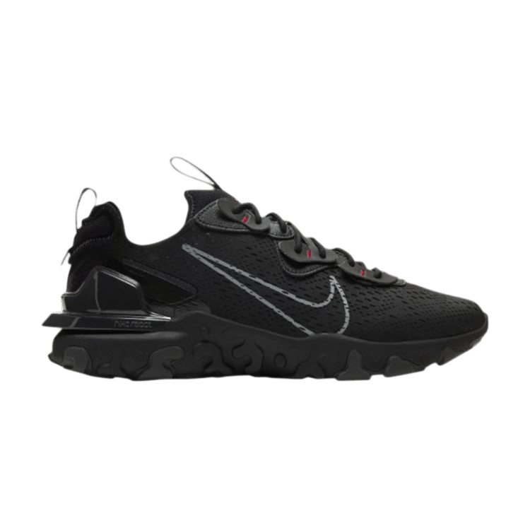 Nike React Vision Black Grey Swoosh