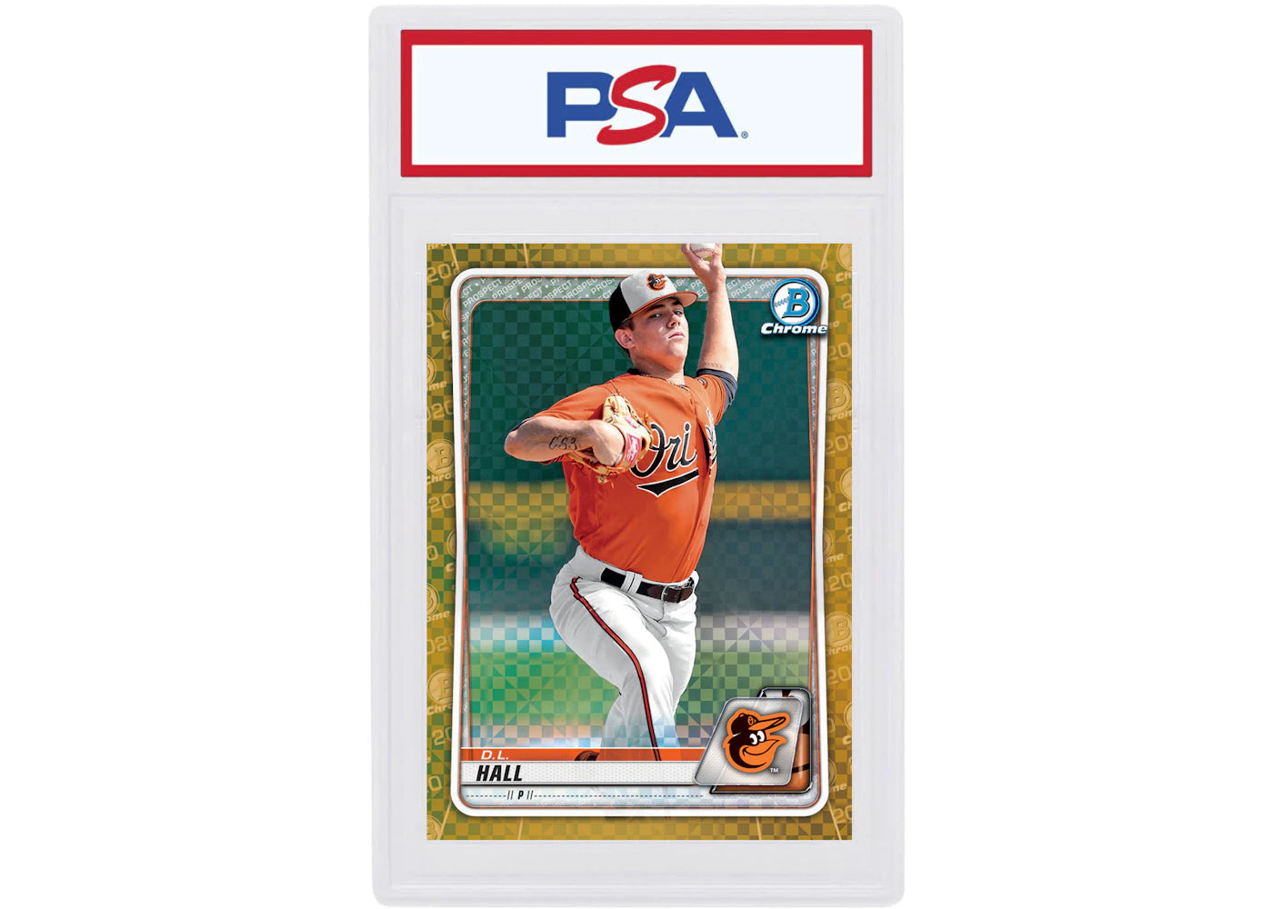 D.L. Hall 2020 Bowman Chrome X Gold X-Fractor /3 #BCP-238 (PSA or BGS Graded)