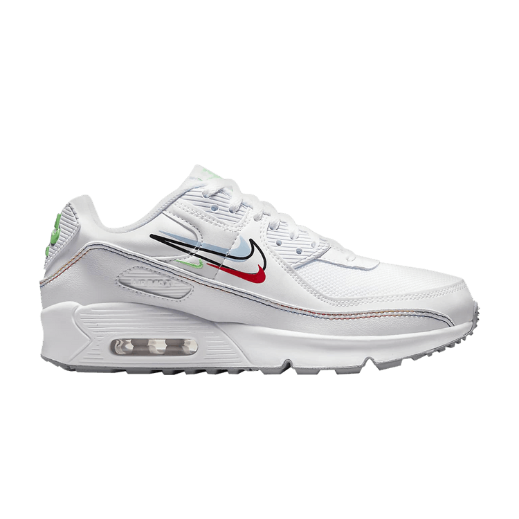 Nike Air Max 90 Multi Swoosh White (GS)