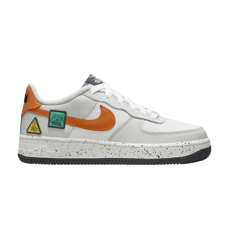 Nike Air Force 1 Low Light Bone Sail Starfish Orange (GS)