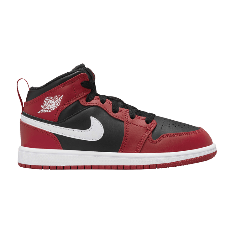 Jordan 1 Mid Black Gym Red (PS)