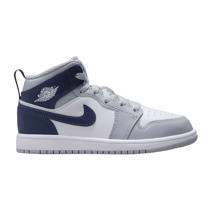 Jordan 1 Mid Wolf Grey Midnight Navy (PS)