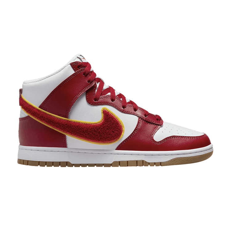 Nike Dunk High Chenille Swoosh White Gym Red