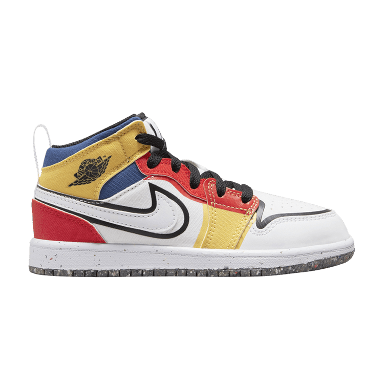 Jordan 1 Mid SE White Picante Red French Blue Black (PS)