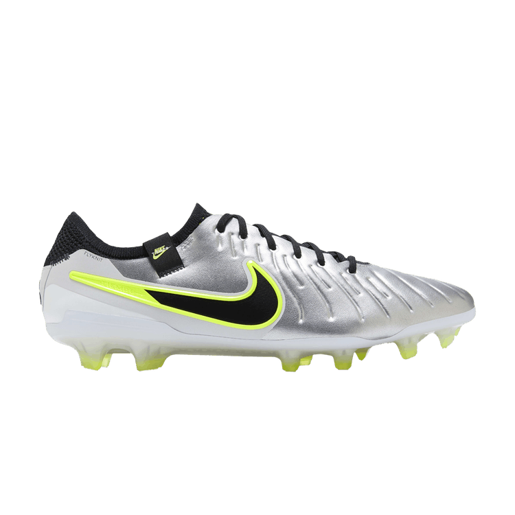 Nike Tiempo Legend 10 Elite FG Metallic Silver Volt Black