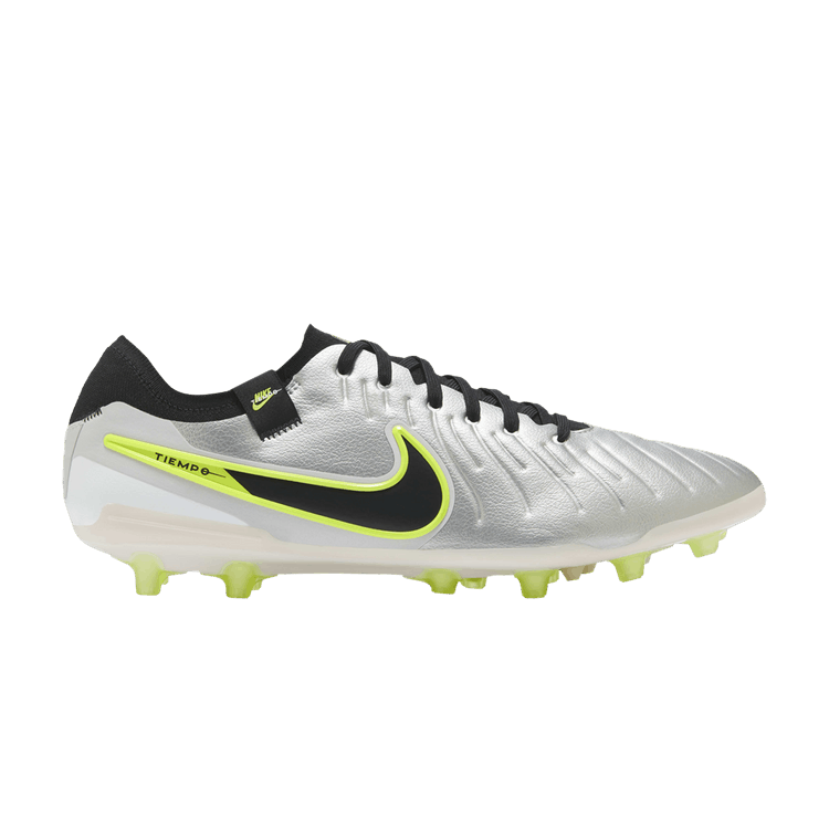 Nike Tiempo Legend 10 Pro AG Metallic Silver Volt Black