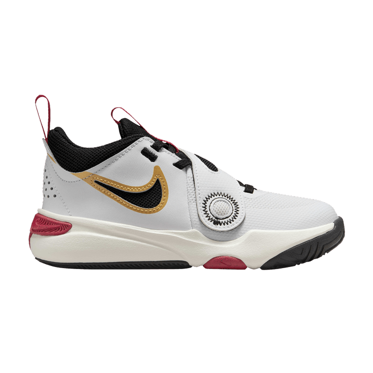 Nike Team Hustle D 11 White Metallic Gold University Red Black (PS)