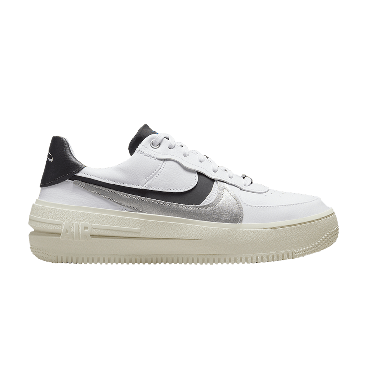 Nike Air Force 1 PLT.AF.ORM White Metallic Silver Black (Women's)