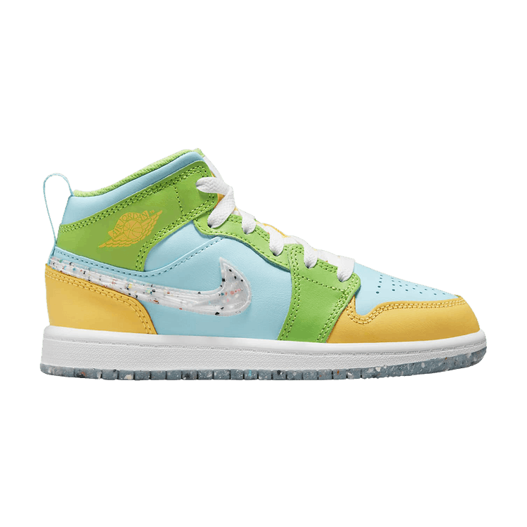 Jordan 1 Mid SE Glacier Ice Citron Pulse Action Green White (PS)