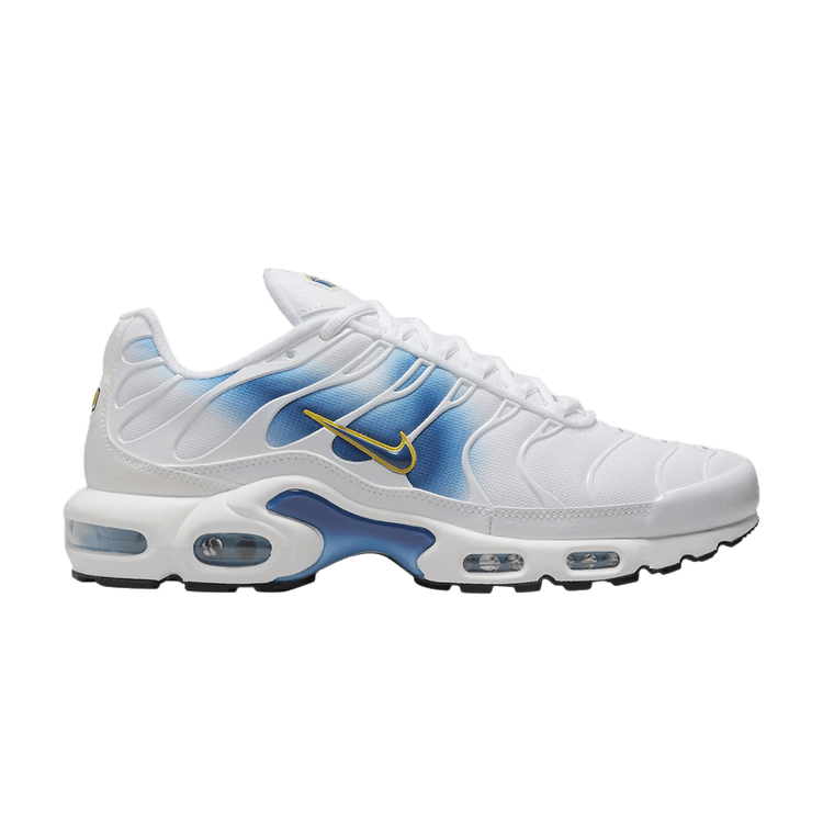 Nike Air Max Plus Spray Paint Swoosh White Blue