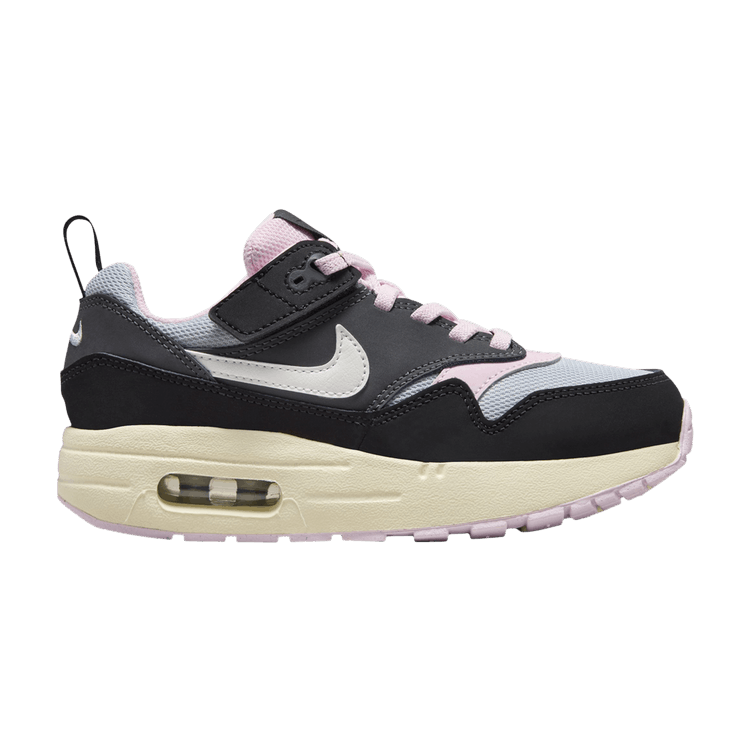 Nike Air Max 1 EasyOn Black Anthracite Pink Foam Summit White (PS)