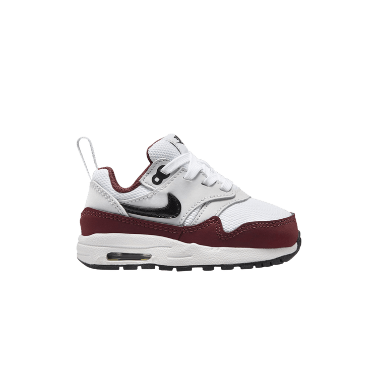 Nike Air Max 1 EasyOn White Dark Team Red Heather Pure Platinum Black (I)