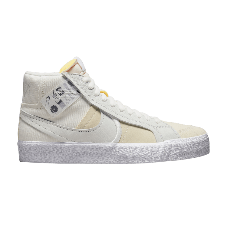 Nike SB Blazer Mid Warning Label Summit White