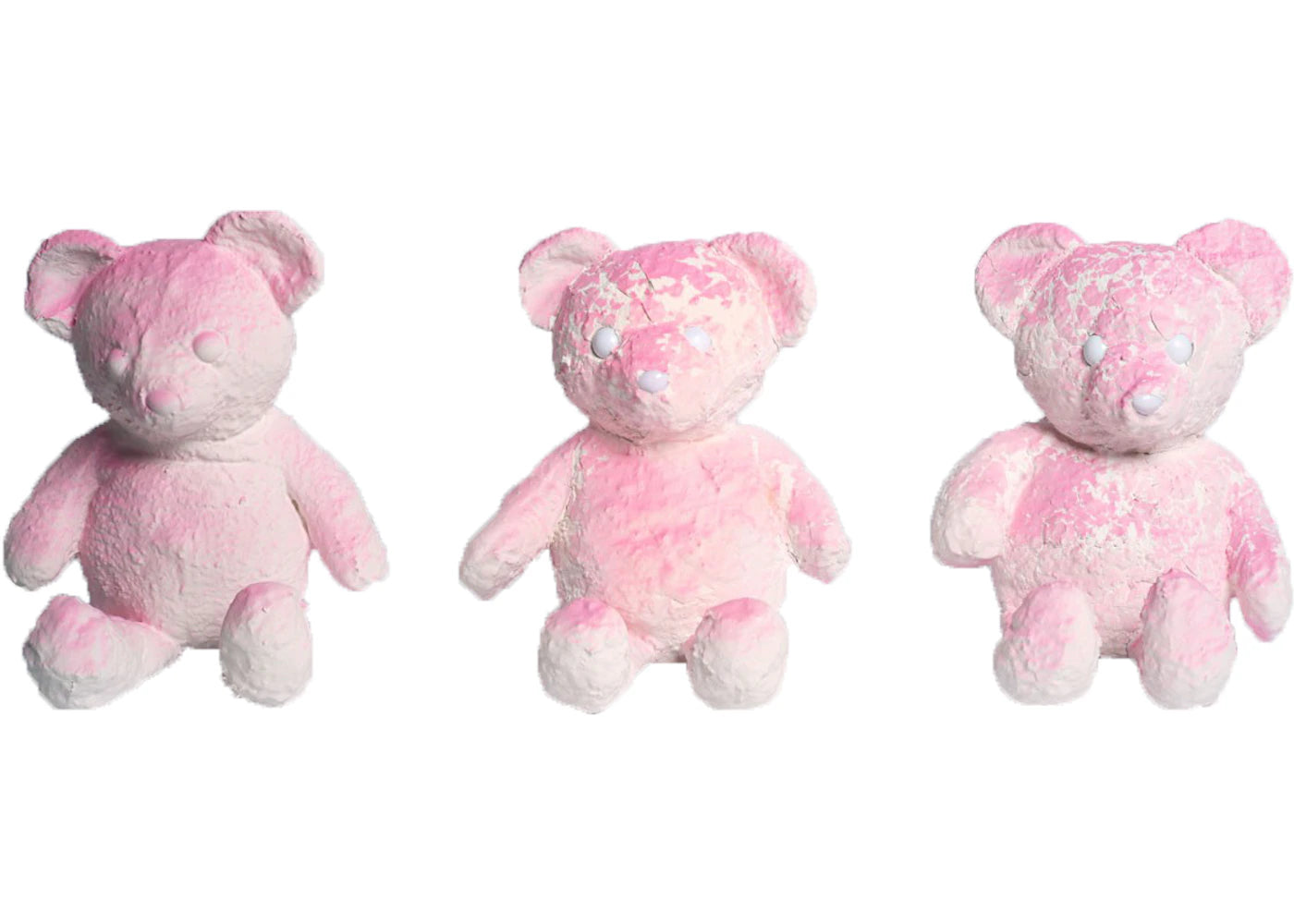 Daniel Arsham Cracked Bear Figure (Edition of 500) Pink