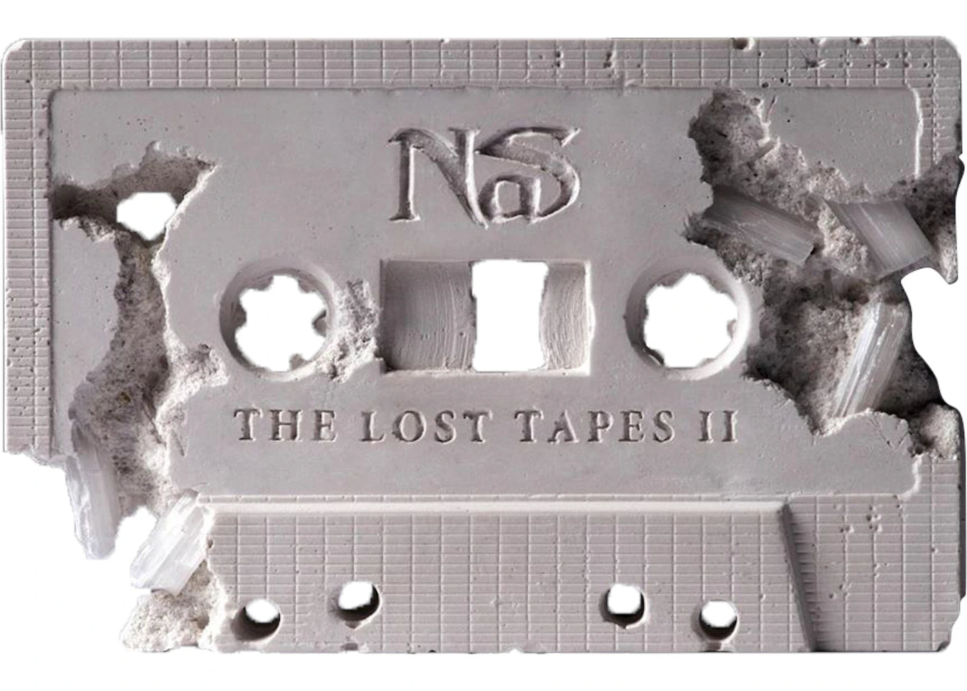 Daniel Arsham x Nas Lost Tapes 2 Crystal Eroded Cassette Figure (Edition of 20) White