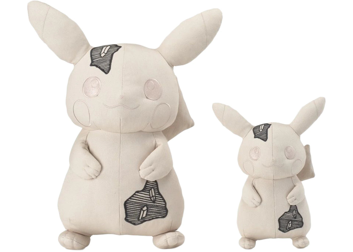 Daniel Arsham x Pokemon Pikachu (Set of 2) Plush Beige