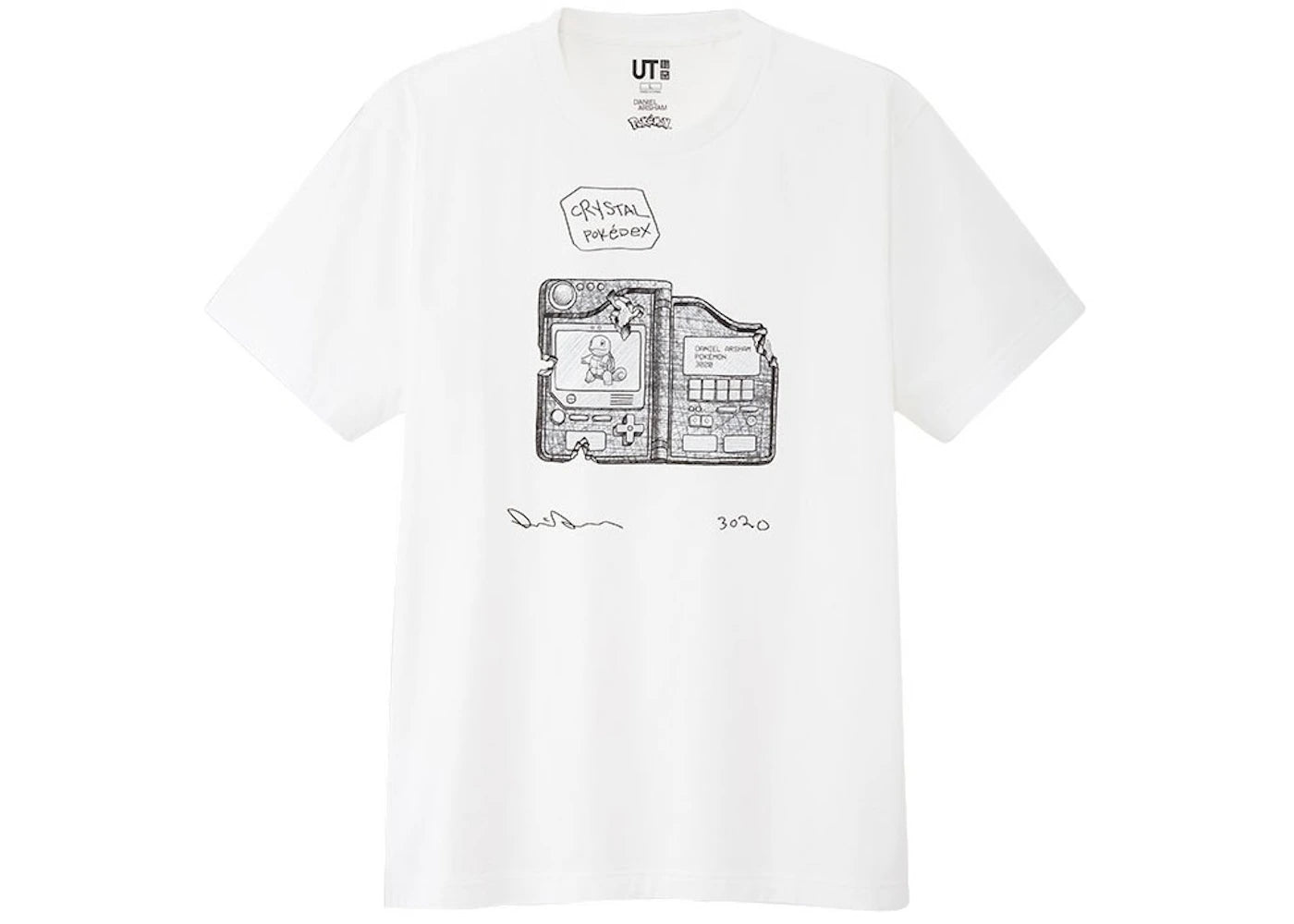Daniel Arsham x Pokemon x Uniqlo Crystal Pokedex Tee (Japanese Mens Sizing) White