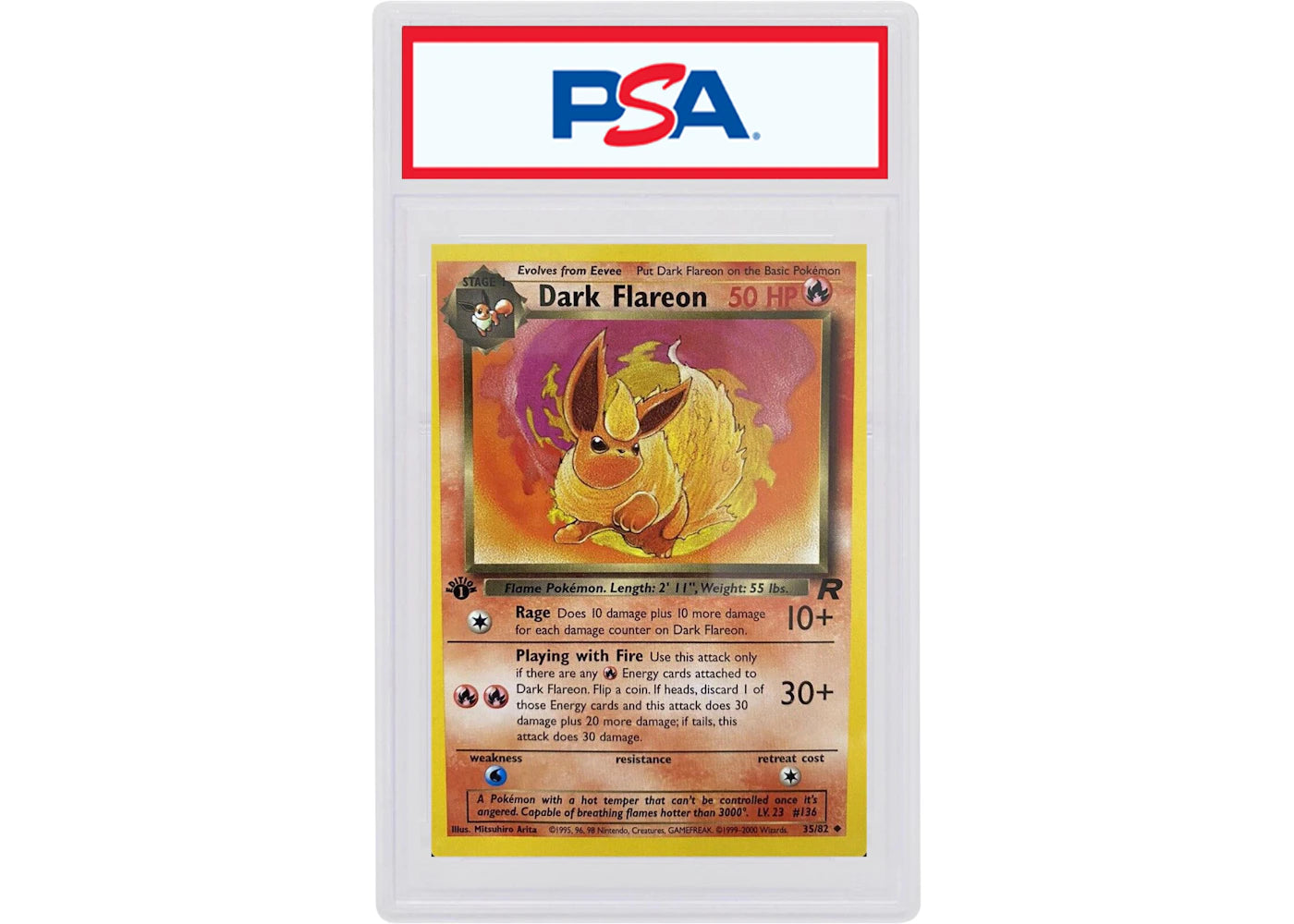 Dark Flareon 2000 Pokemon TCG Rocket 1st Edition #35 (PSA or BGS Graded)