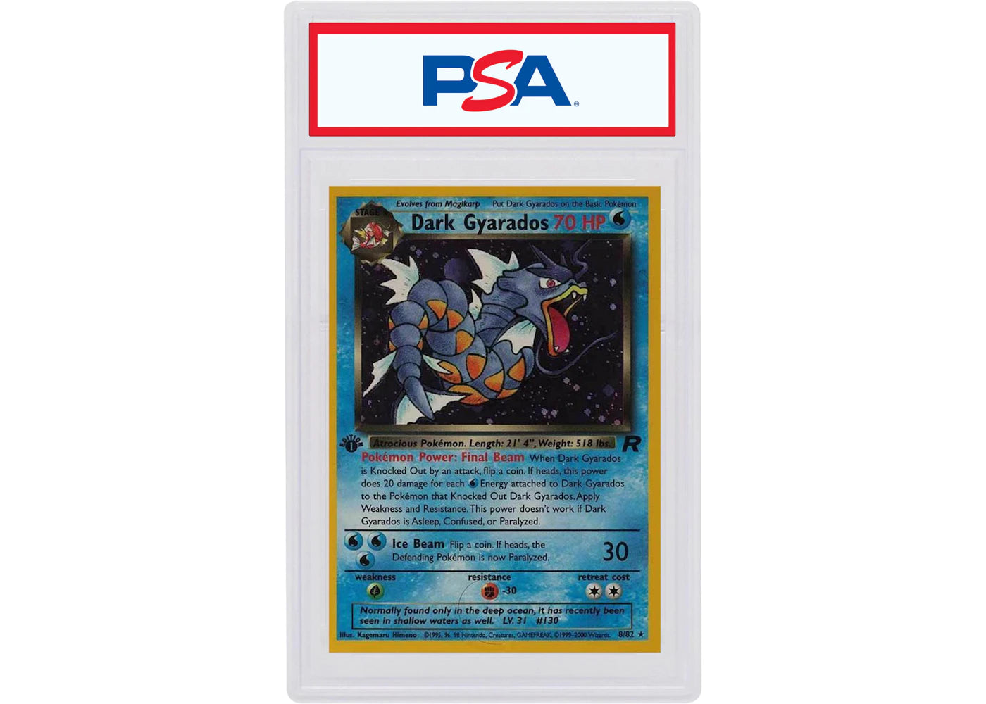 Dark Gyrados 2000 Pokemon TCG Rocket Holo #8 (PSA or BGS Graded)