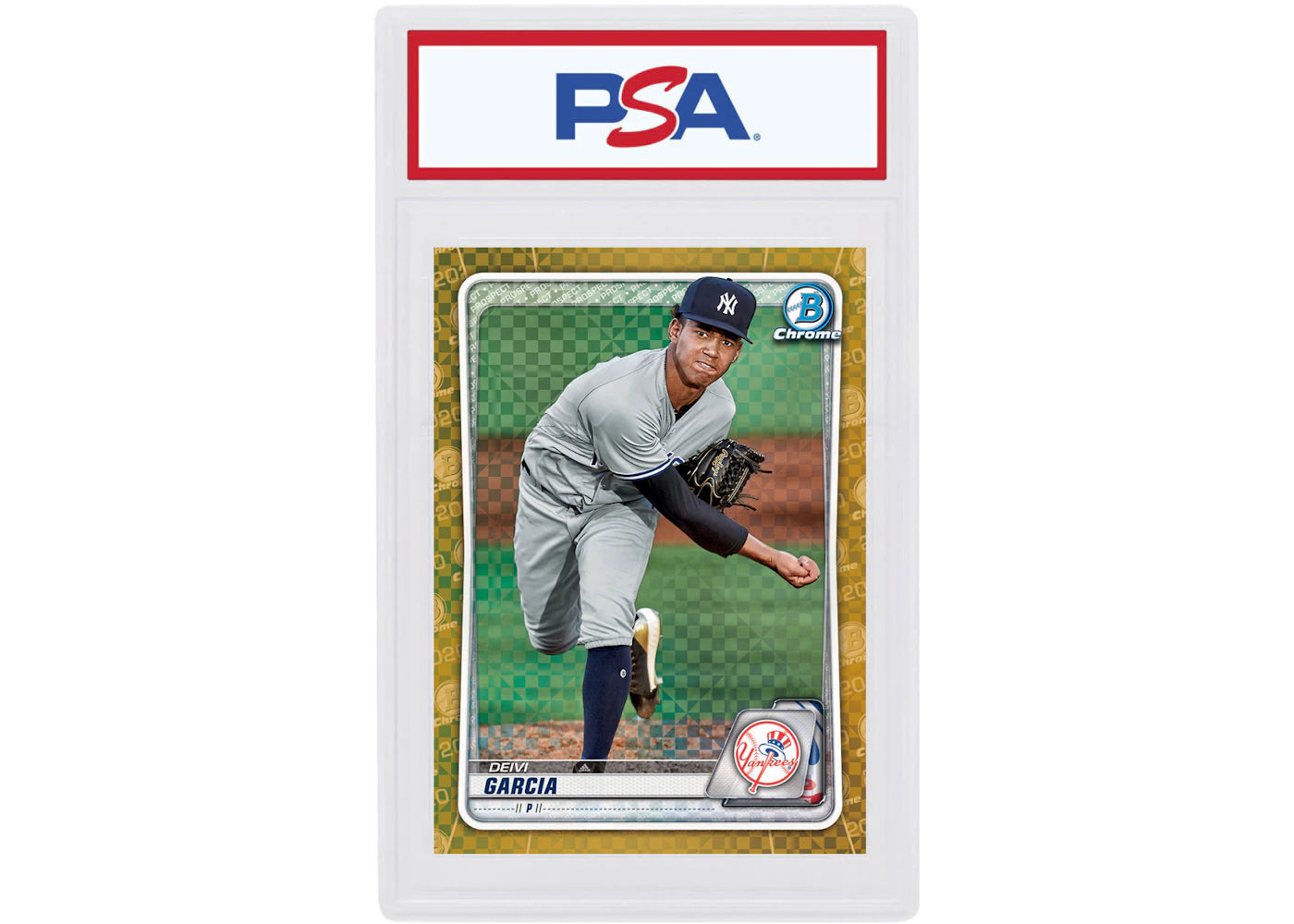 Deivi Garcia 2020 Bowman Chrome X Gold X-Fractor /3 #BCP-214