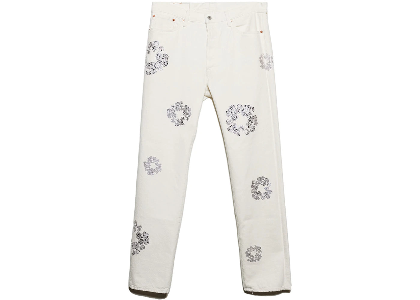 Denim Tears Bust Down Tears 501 Jeans White