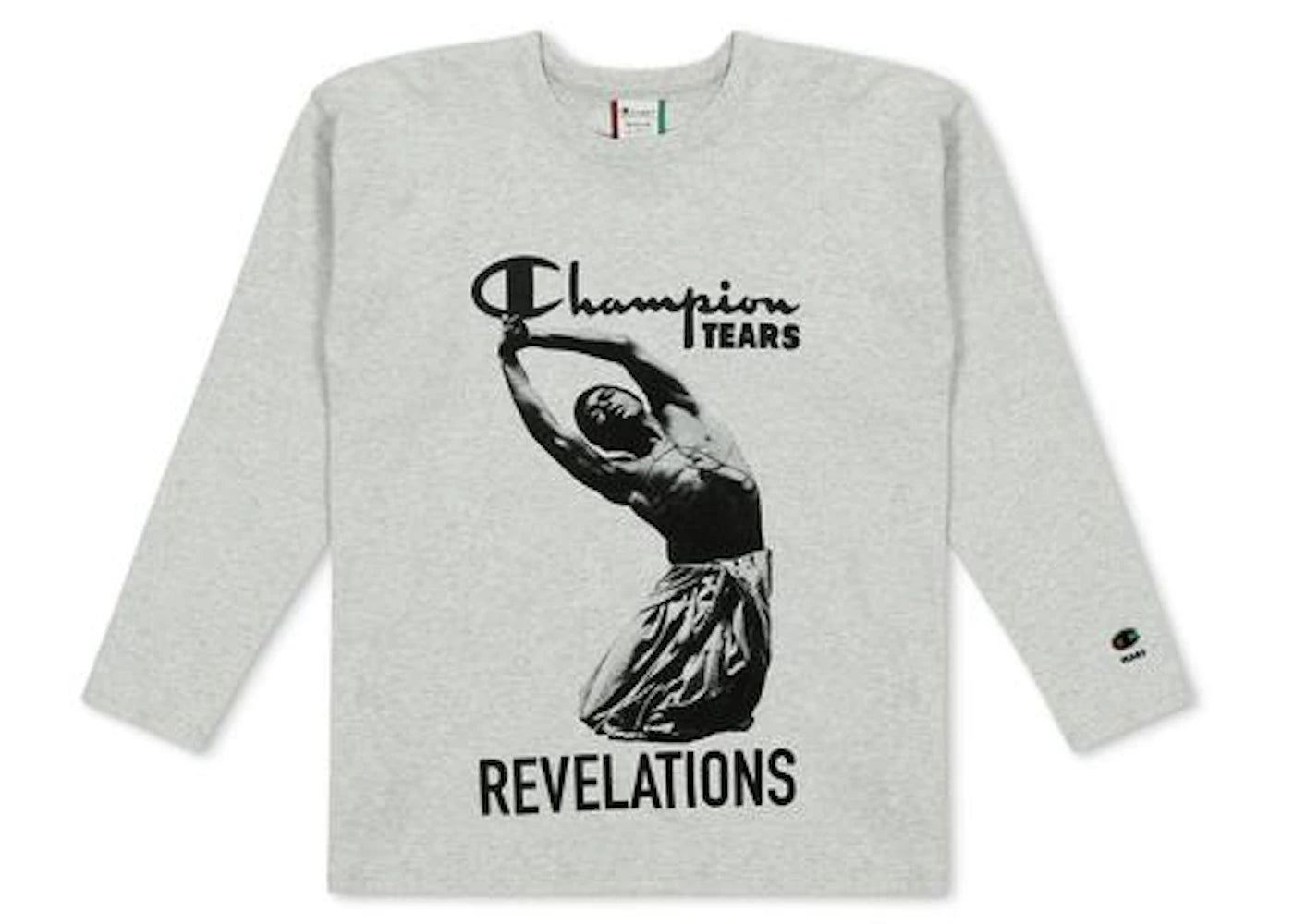 Denim Tears Champion Tears Crewneck Longsleeve Heather Grey