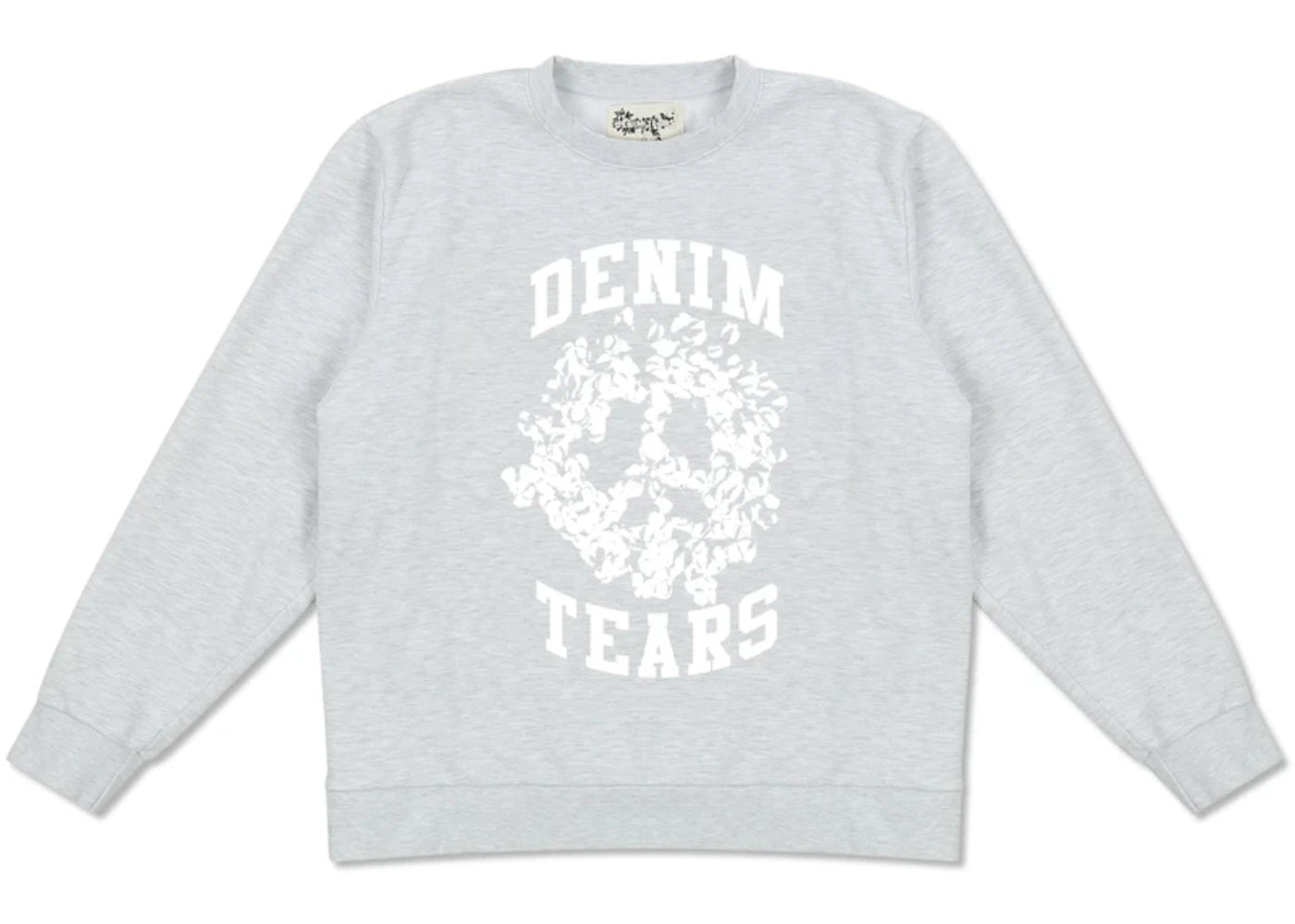 Denim Tears Cotton Wreath Peace University Crewneck Heather Grey