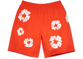 Denim Tears Cotton Wreath Sweatshorts Dark Orange