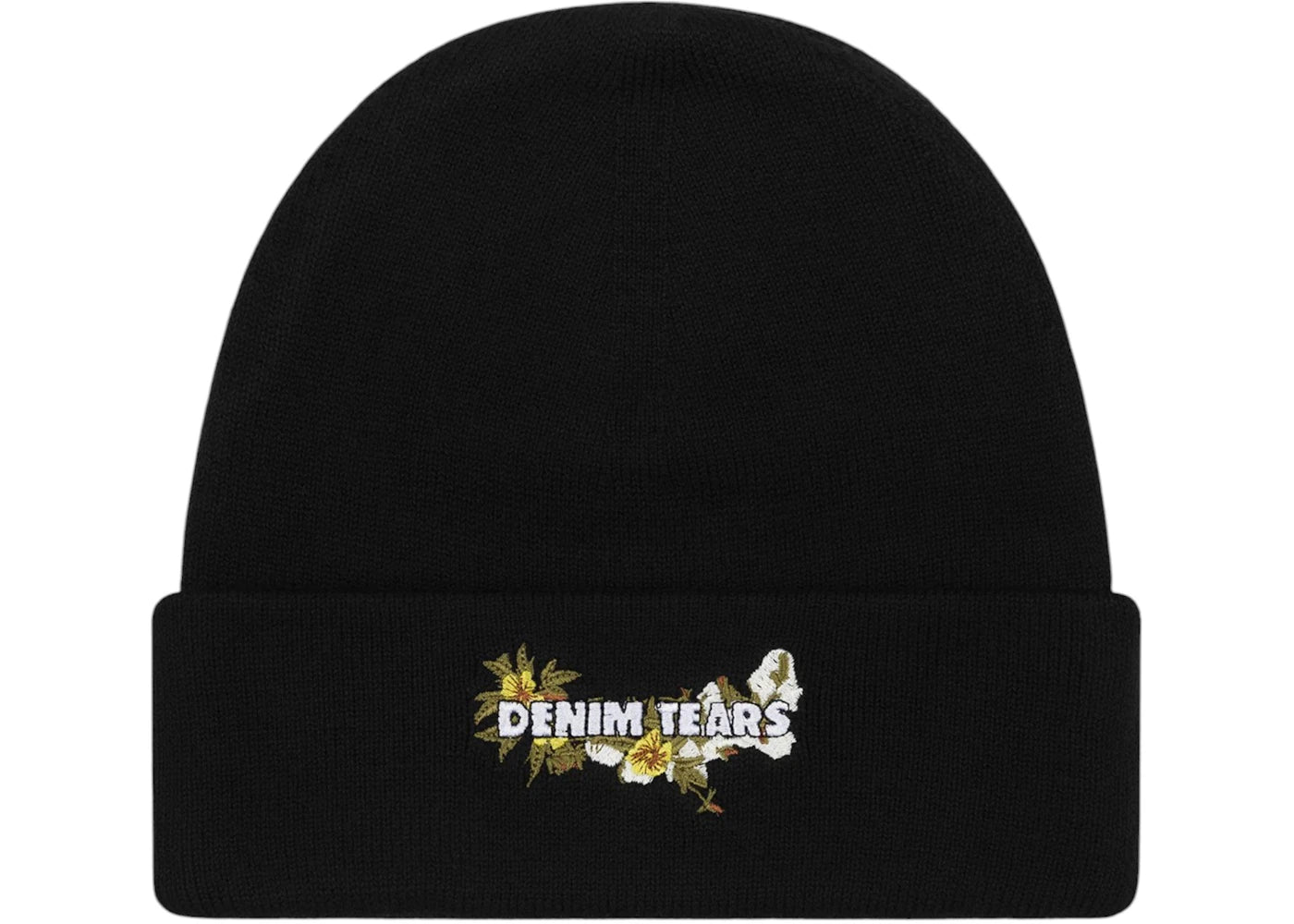 Denim Tears Floral Beanie Black