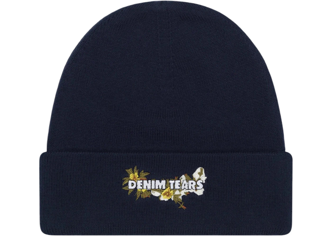 Denim Tears Floral Beanie Navy