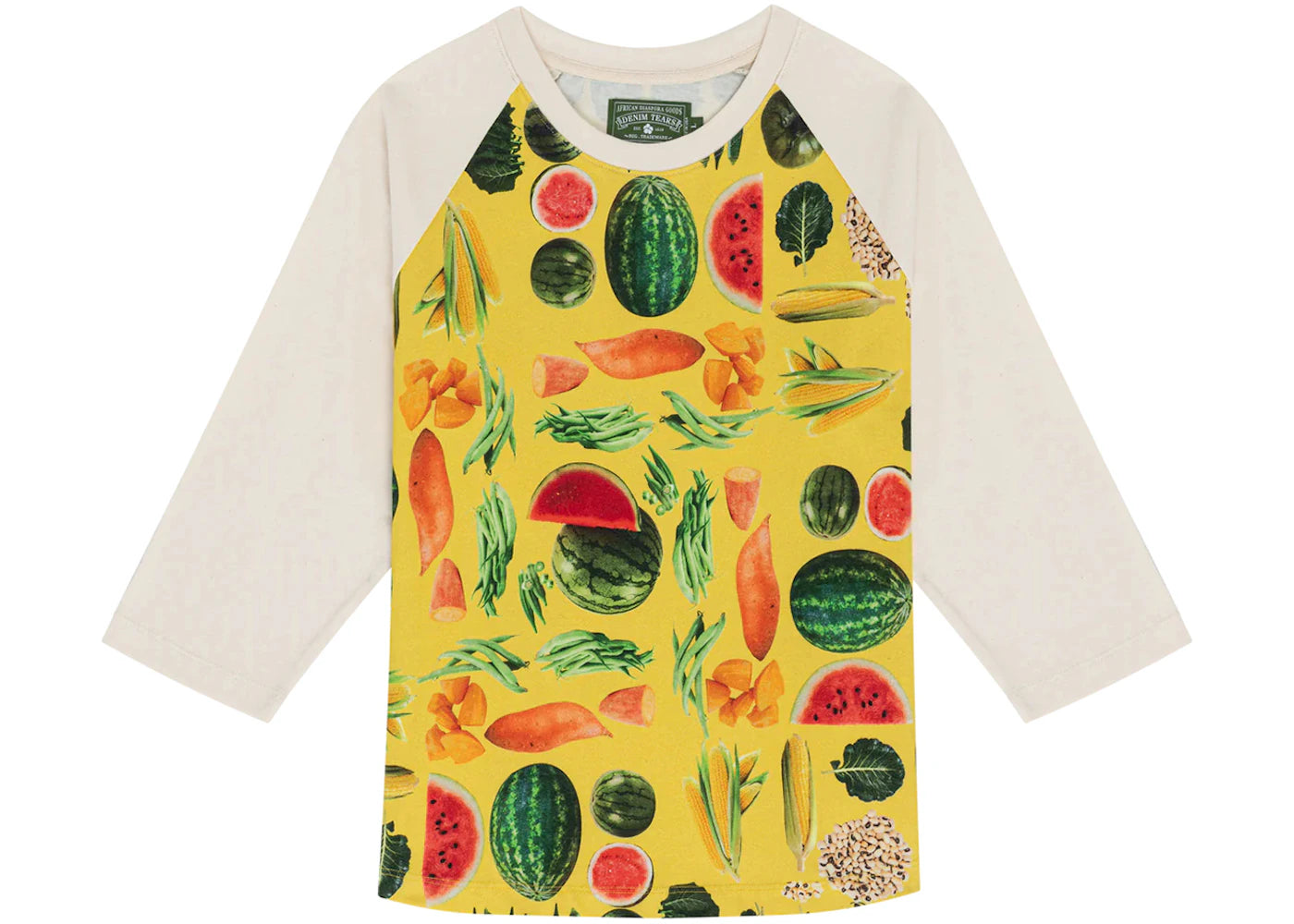 Denim Tears Fruit Collage Baseball Tee Yellow