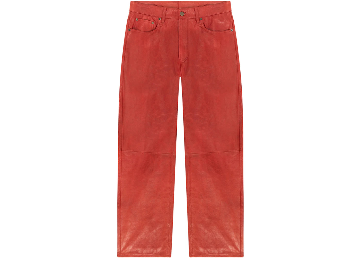 Denim Tears Guts Leather Pants Red