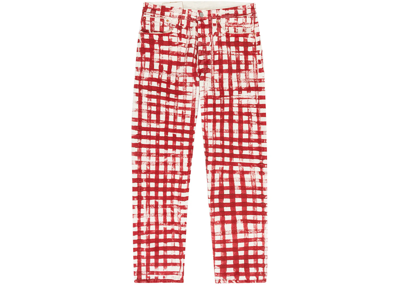 Denim Tears Hand Painted Picnic Plaid 501 Pant Multicolor