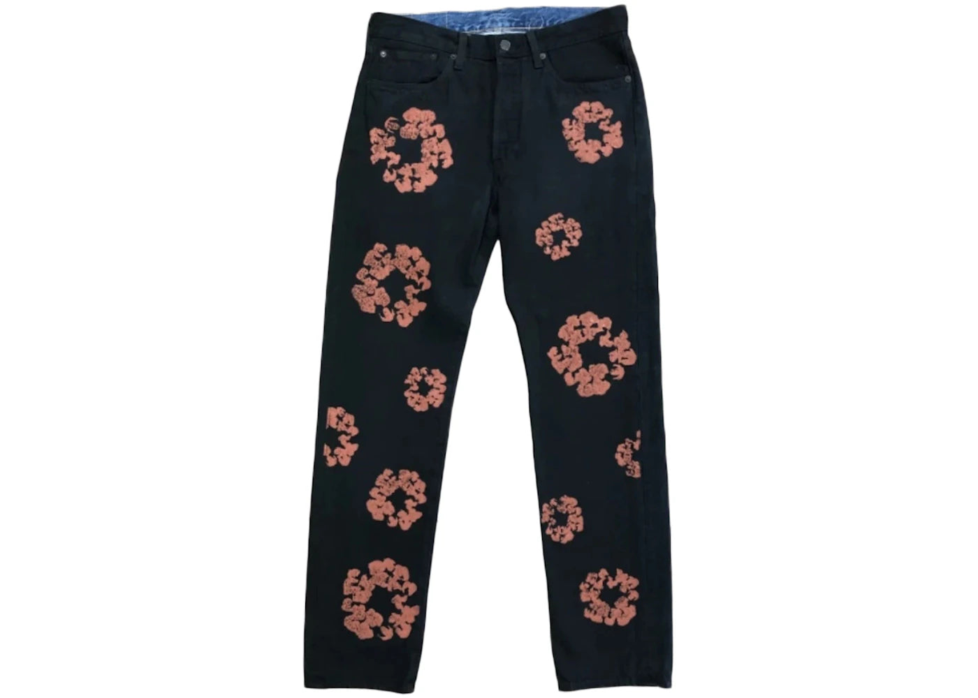 Denim Tears Levi's Cotton Wreath Jeans Black/Red Clay