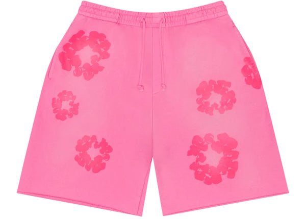 Denim Tears Mono Cotton Wreath Sweat Shorts Pink – Side Kicks