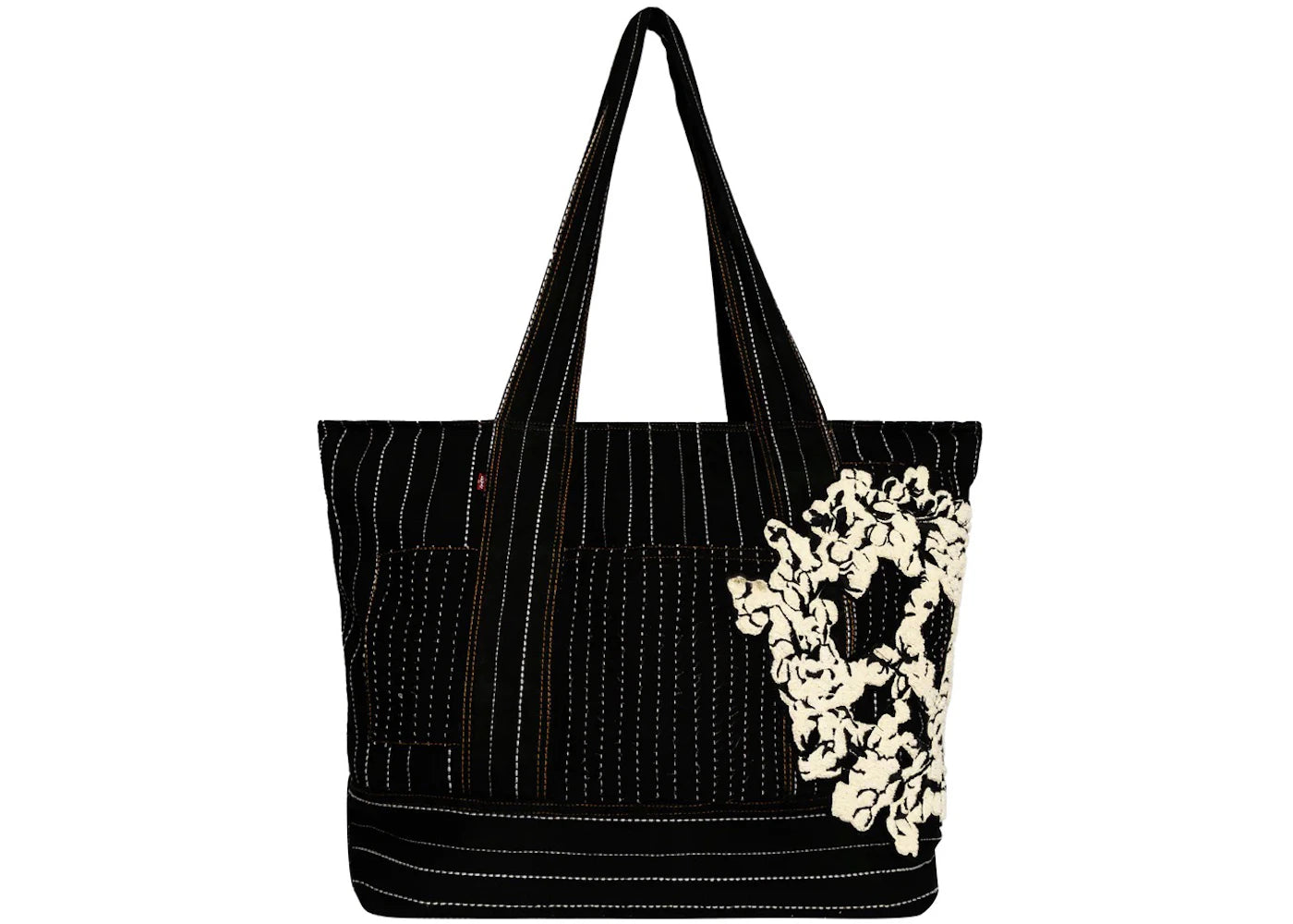 Denim Tears Peace Patchwork Tote Black