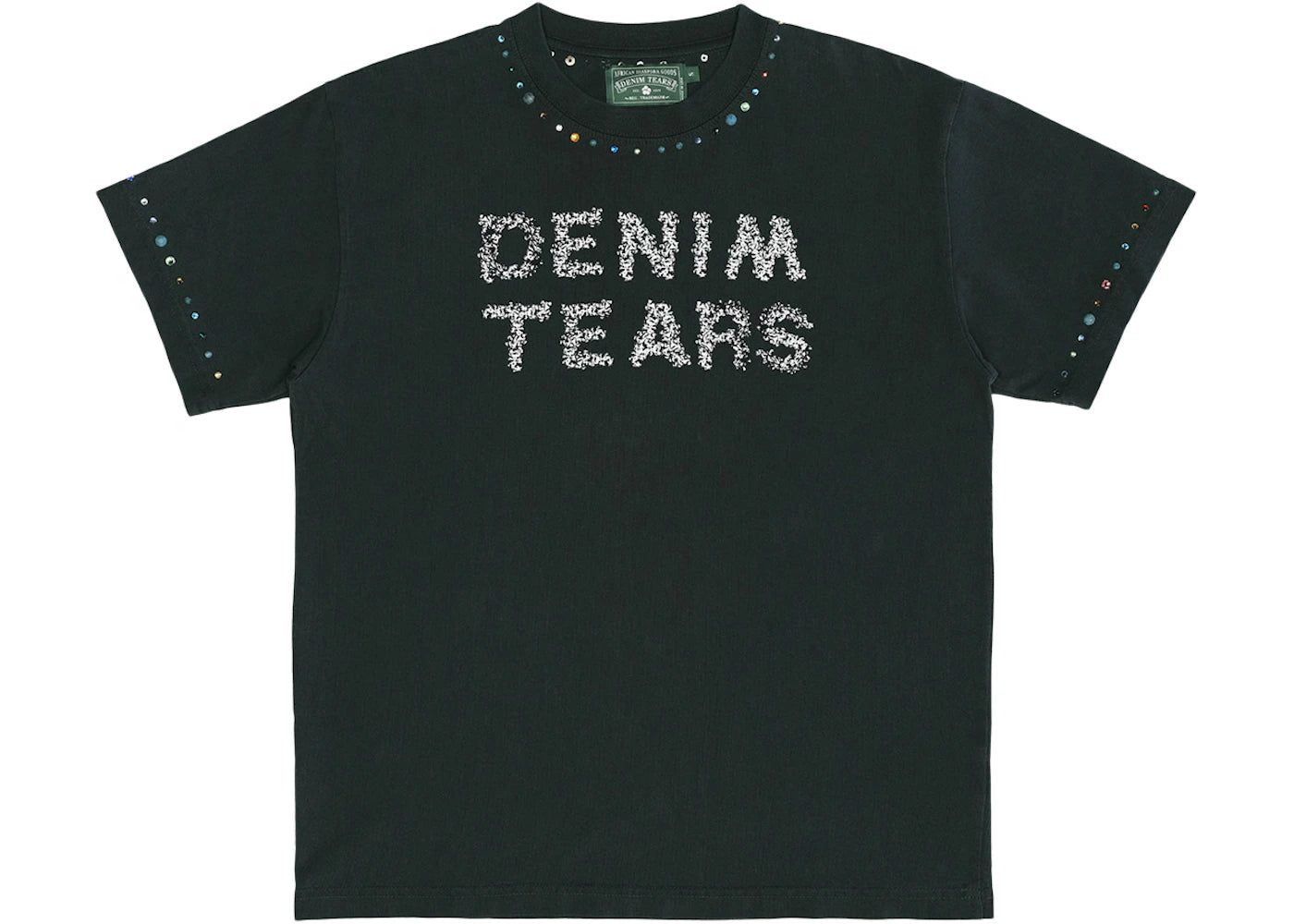 Denim Tears Rhinestone Wreath Tee Black