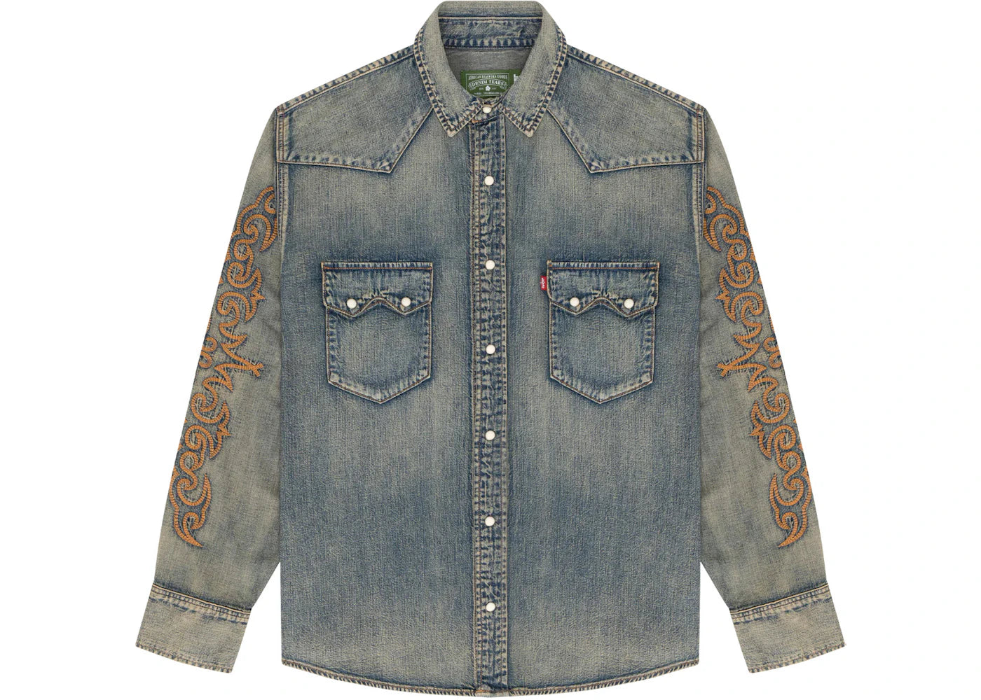 Denim Tears Western Cotton Stitch Denim Shirt Selvedge Denim