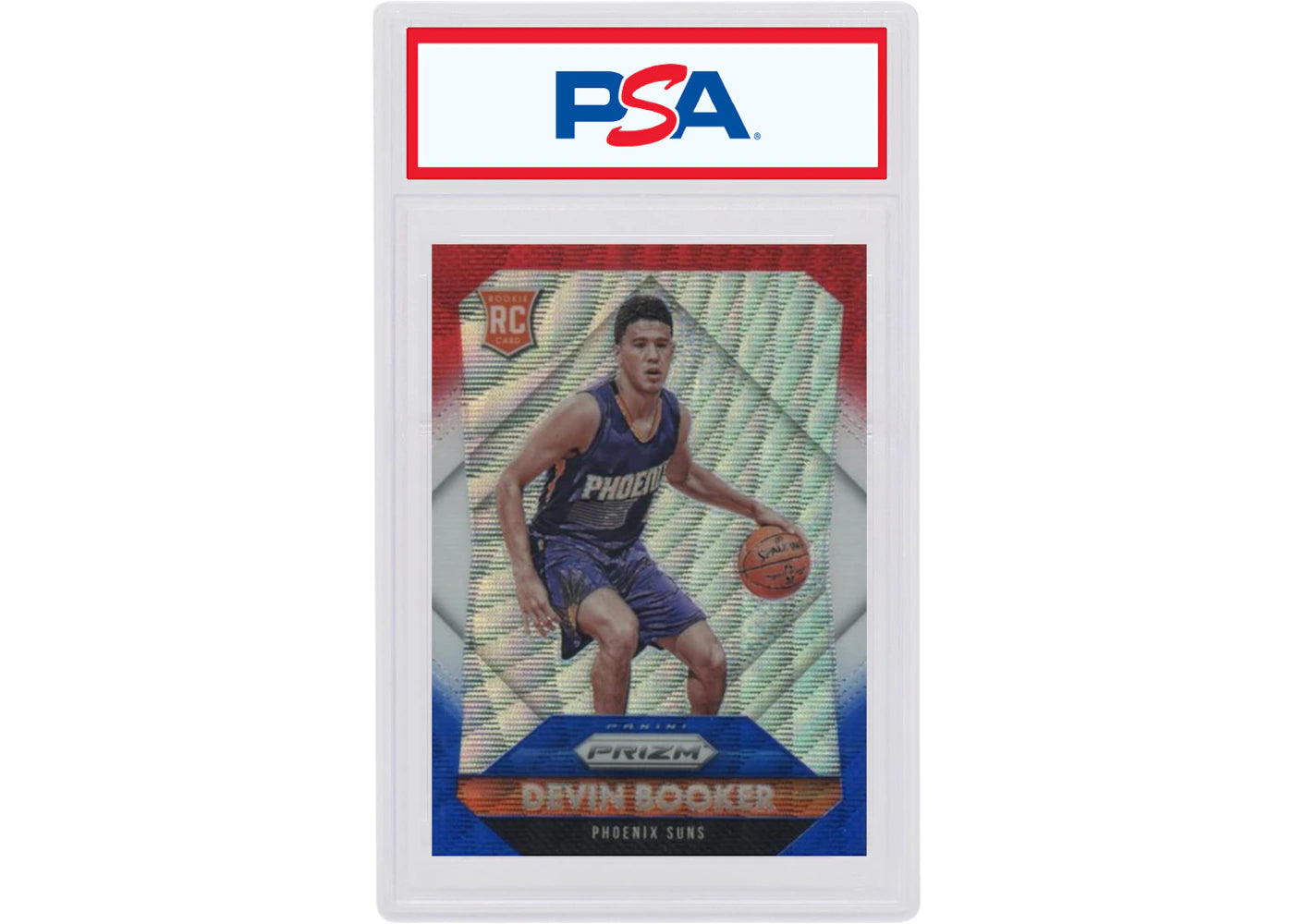 Devin Booker 2015 Panini Prizm Rookie Red/White/Blue #308 (PSA or BGS Graded)