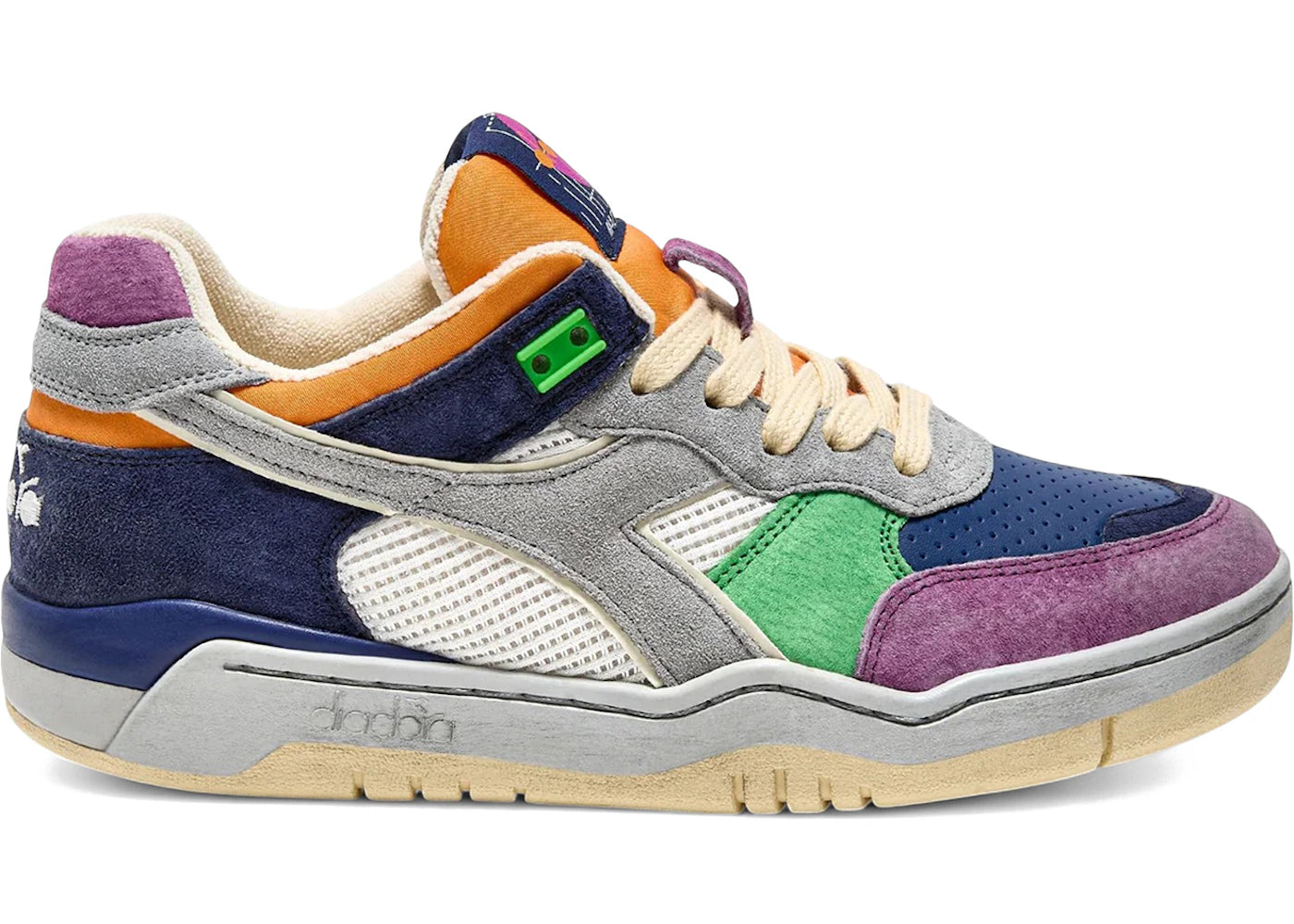 Diadora B.560 Made in Italy Tourney Italia Grey Blue Purple