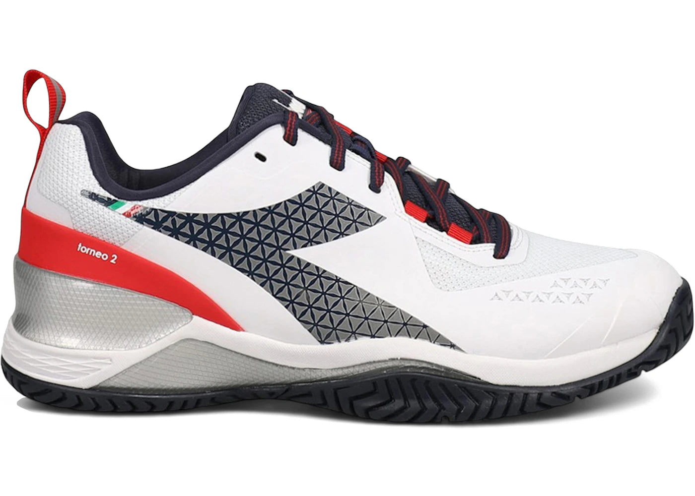 Diadora Blushield Torneo 2 AG White Black Corsair Fiery Red