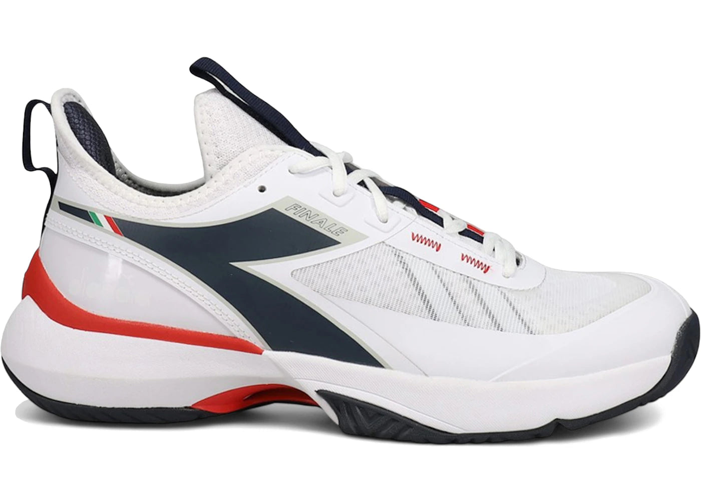 Diadora Finale AG White Blue Corsair Fiery Red